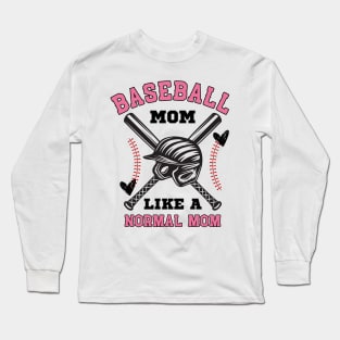 Mothers Day Shirt, Retro Baseball Mom Cool Moms Club Shirt, Funny Mom Shirt, Mom Birthday Gift, Cute Mom Gift, Rocker Mama Tee Long Sleeve T-Shirt